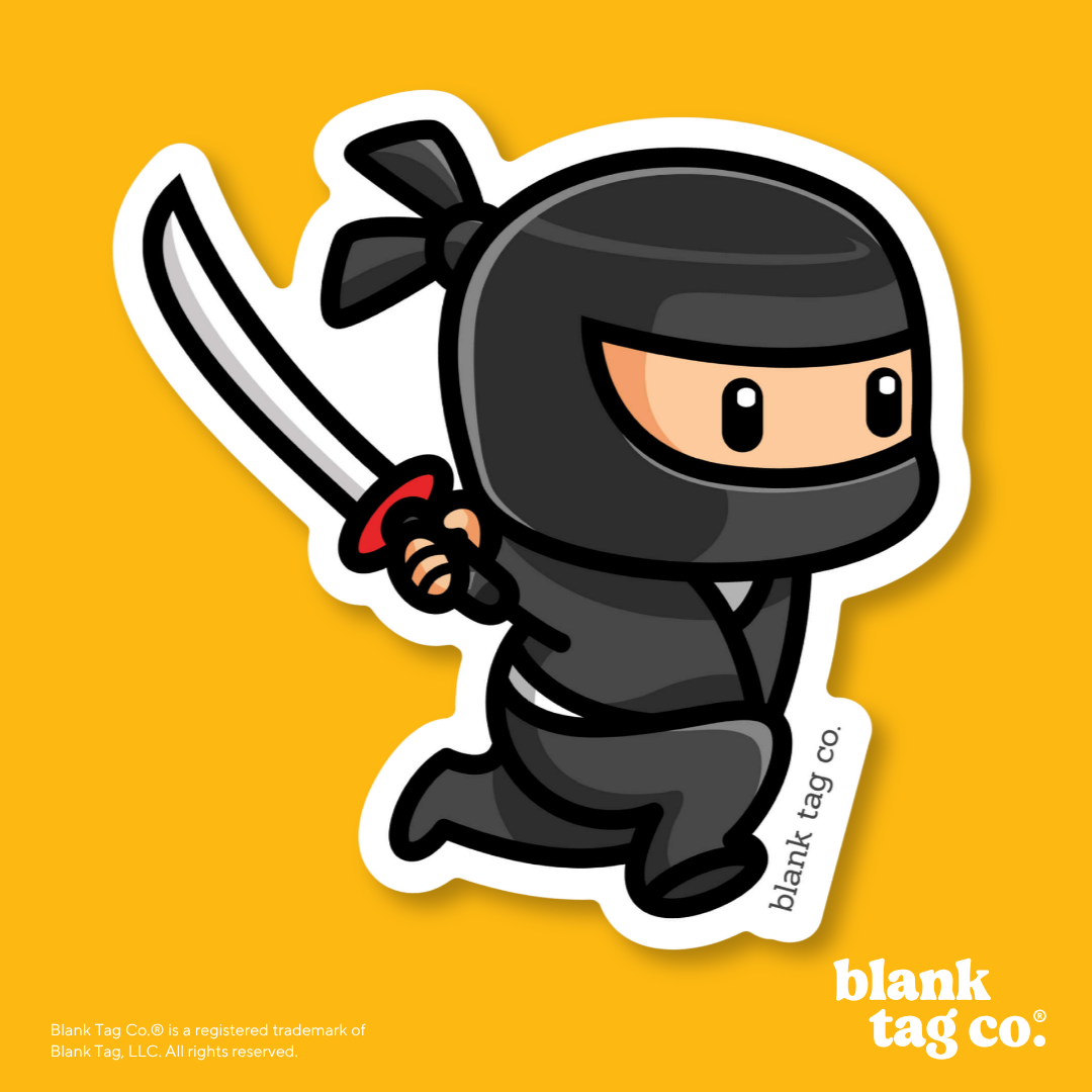Blank Tag Co.® Waterproof Sticker - Ninja