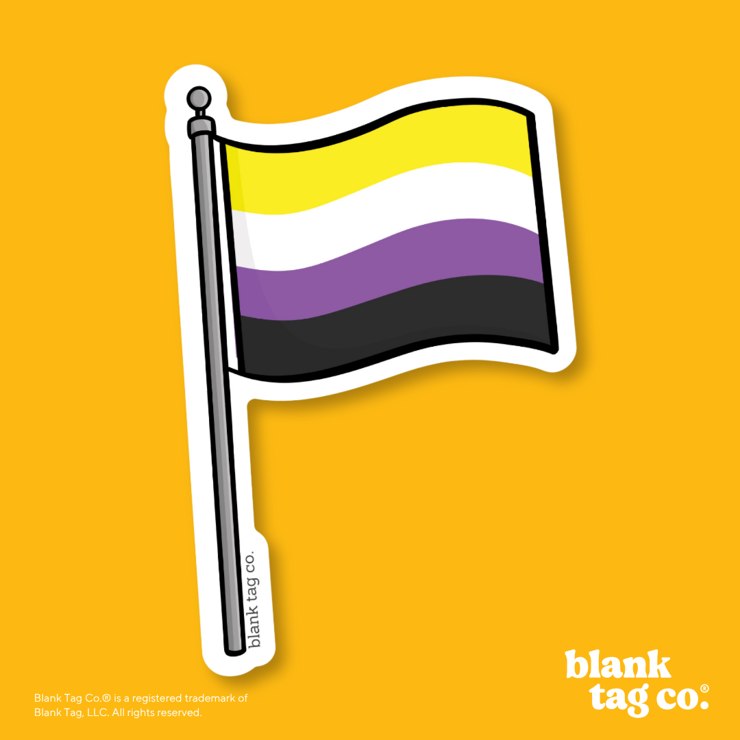 Blank Tag Co.® Waterproof Sticker - Non-Binary Flag