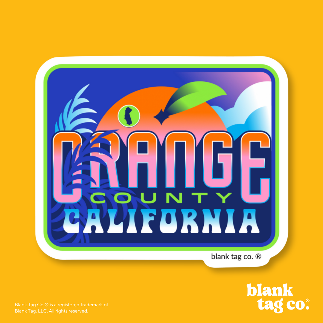 Blank Tag Co.® Waterproof Sticker - Orange County Badge