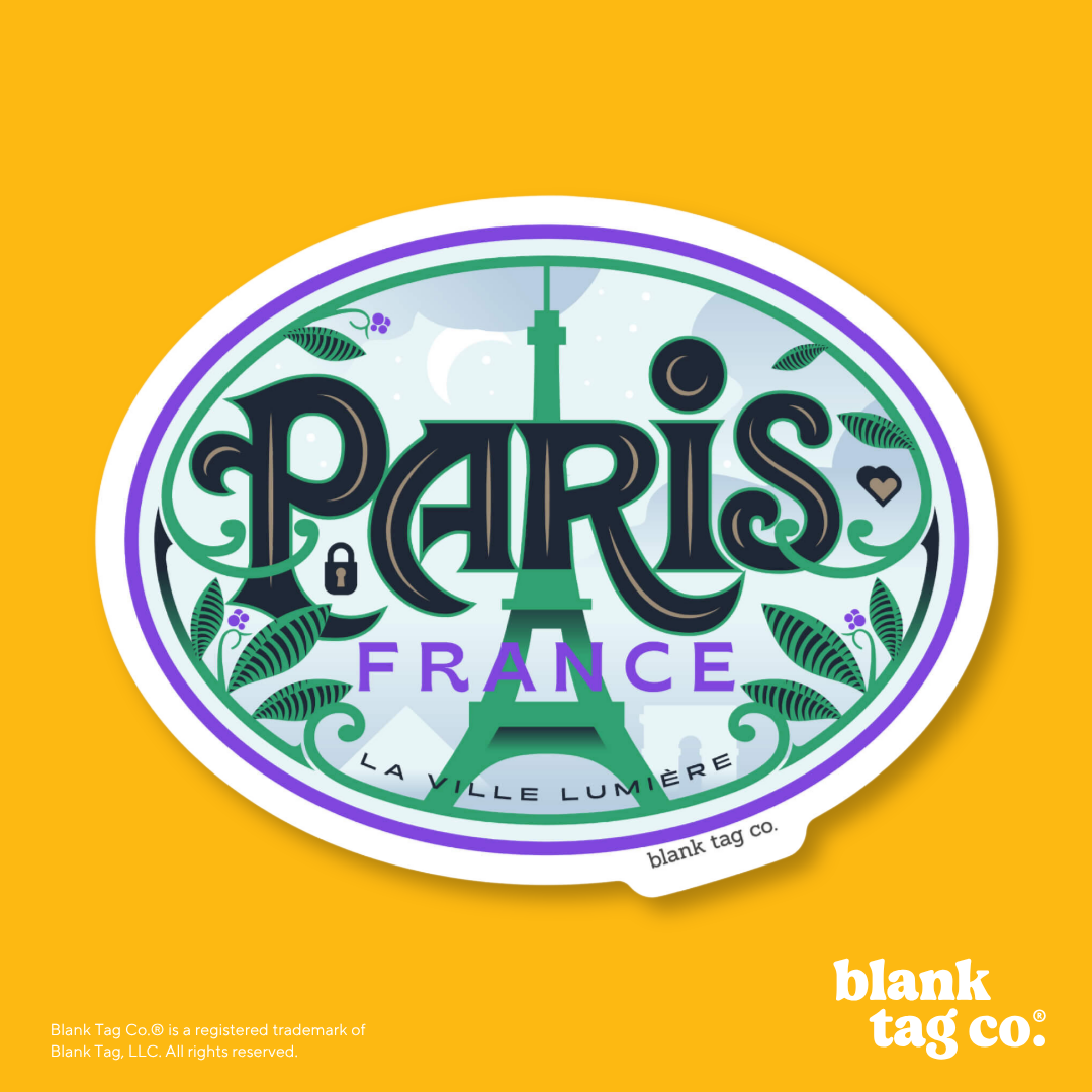 Blank Tag Co.® Waterproof Sticker - Paris City Badge