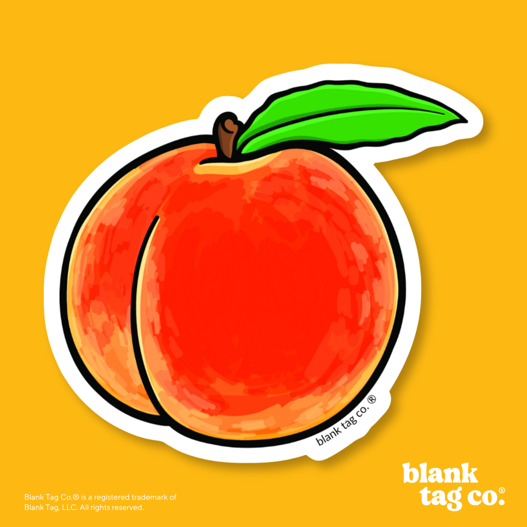 Blank Tag Co.® Waterproof Sticker - Peach