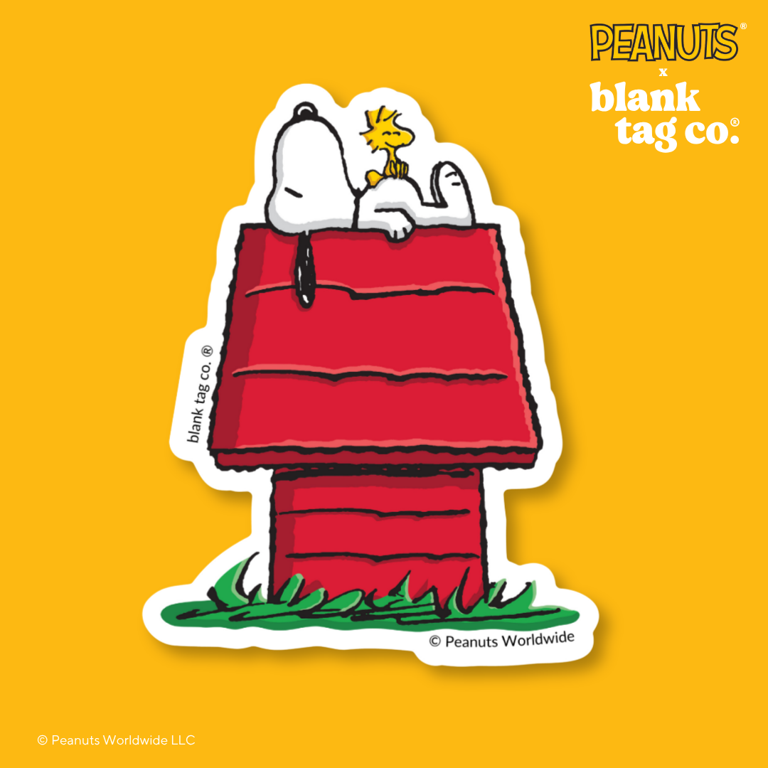 Peanuts® Waterproof Sticker - Snoopy and Woodstock