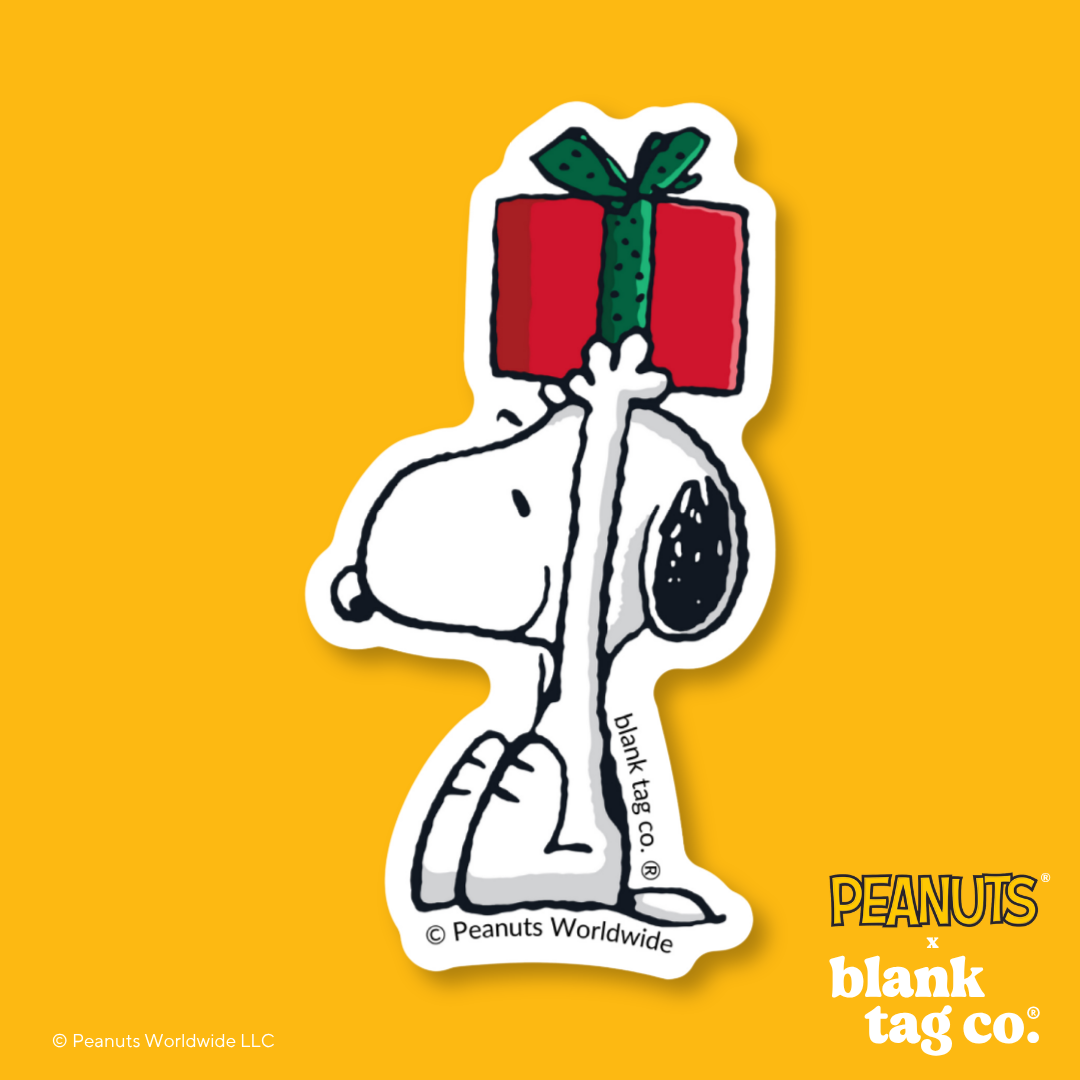 Peanuts® Waterproof Sticker - Snoopy With A Gift