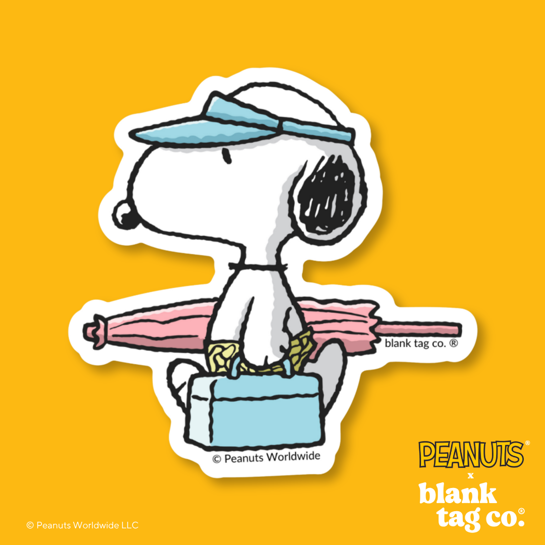 Peanuts® Waterproof Sticker - Snoopy Going To The Beach