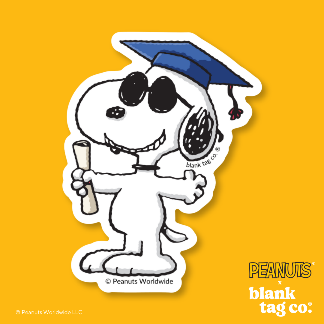 Peanuts® Waterproof Sticker - Snoopy With A Diploma