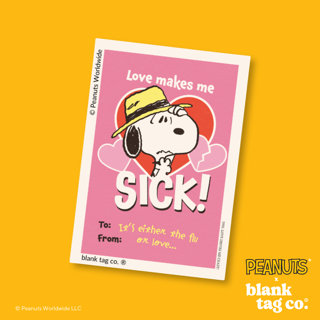 Peanuts® Waterproof Sticker - It's Either The Flu Or Love