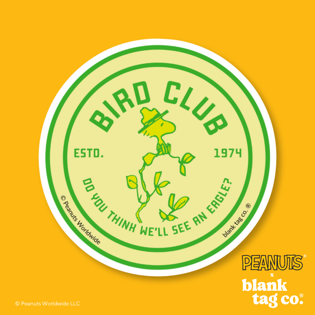 Peanuts® Waterproof Sticker - Bird Club