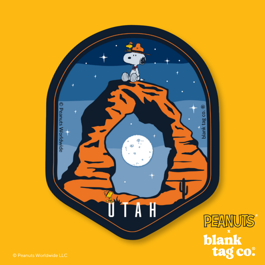 Peanuts® Waterproof Sticker - Beagle Scout Utah