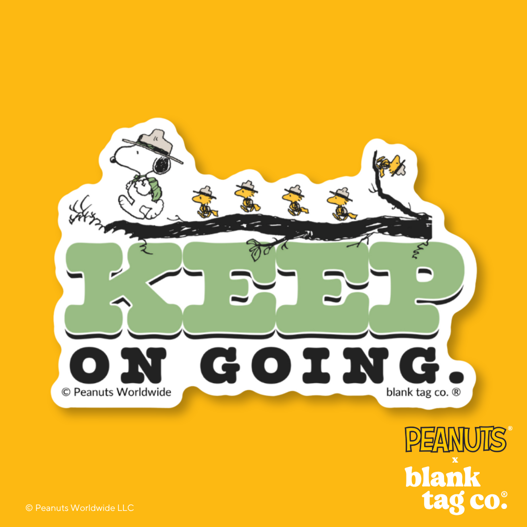 Peanuts® Waterproof Sticker - Keep On Going