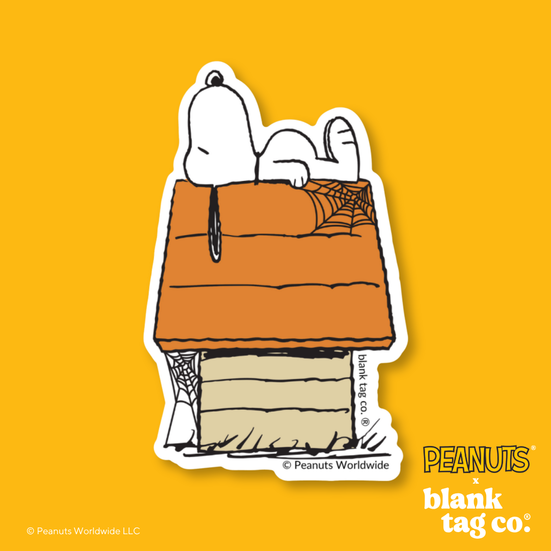 Peanuts® Waterproof Sticker - Snoopy Dog House (Halloween)
