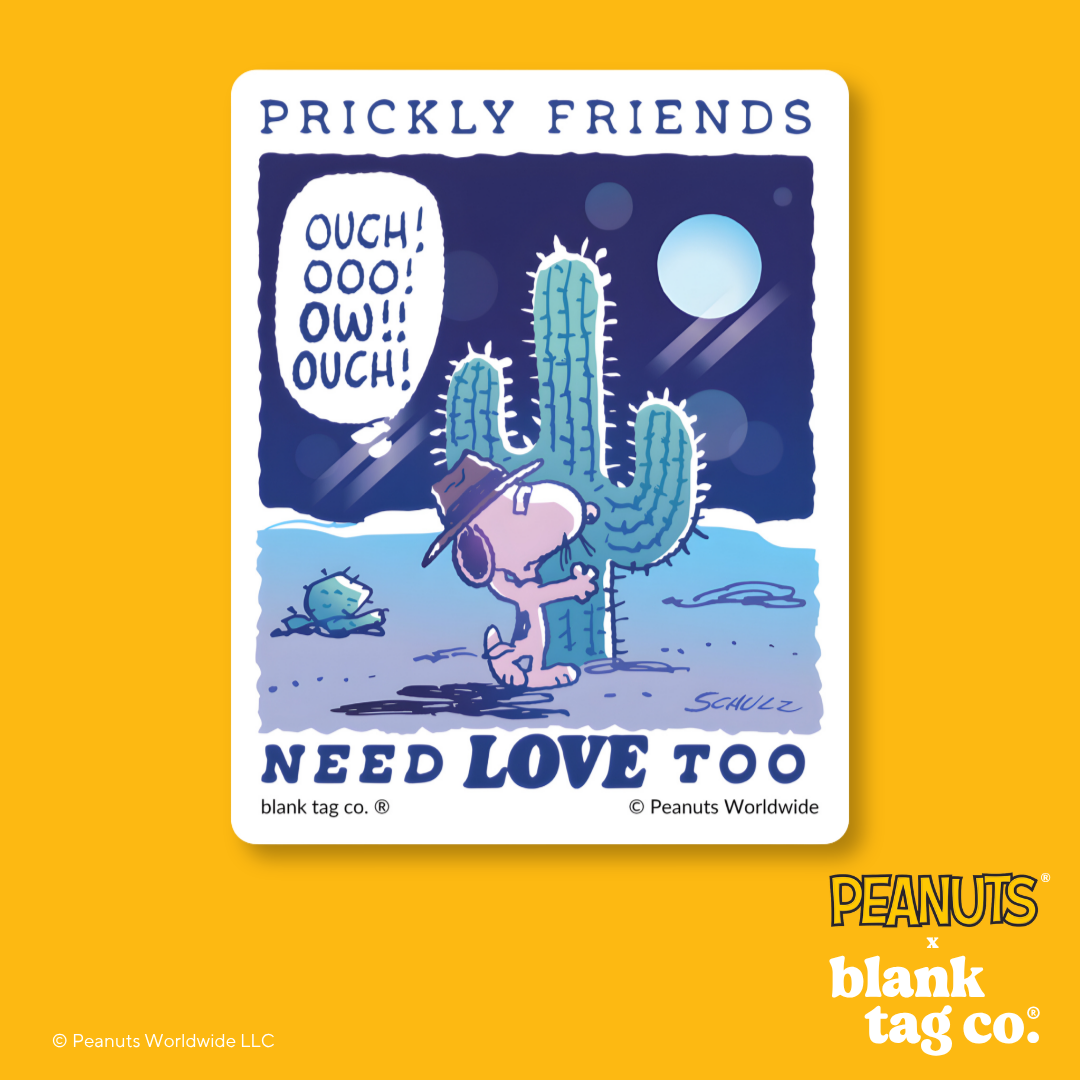Peanuts® Waterproof Sticker - Prickly Friends Need Love Too