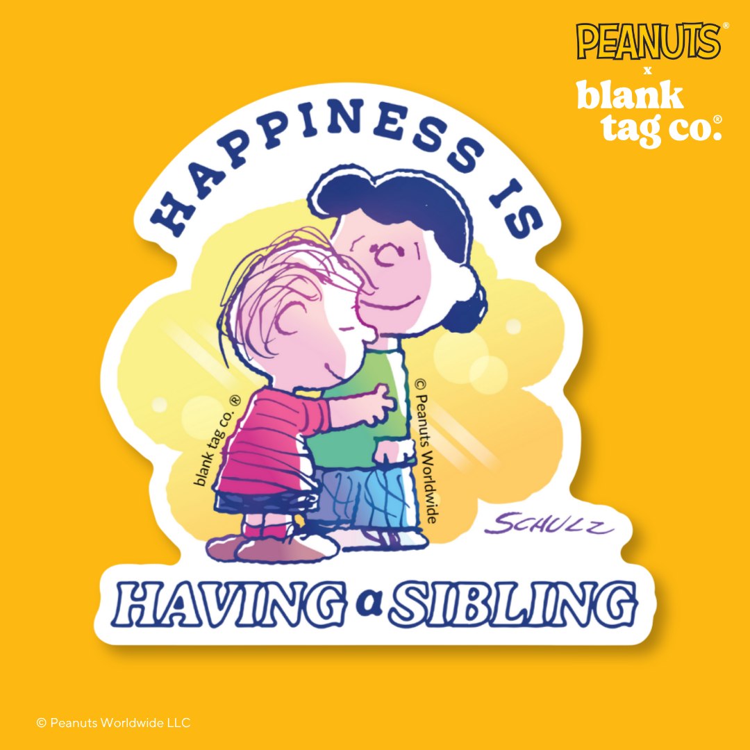 Peanuts® Waterproof Sticker - Happiness Is Having A Sibling