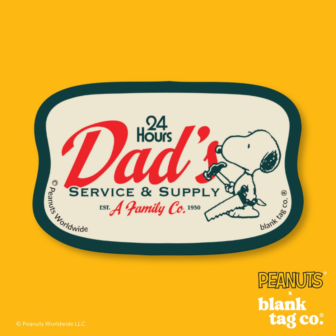 Peanuts® Waterproof Sticker - Dad's Service & Supply