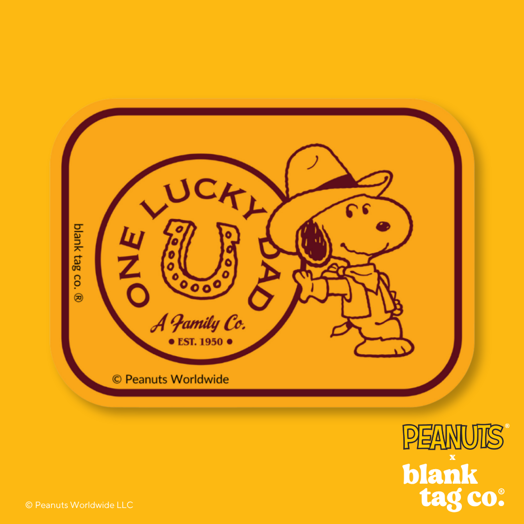 Peanuts® Waterproof Sticker - One Lucky Dad