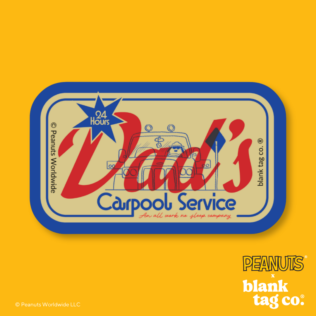 Peanuts® Waterproof Sticker - Dad's Carpool Service