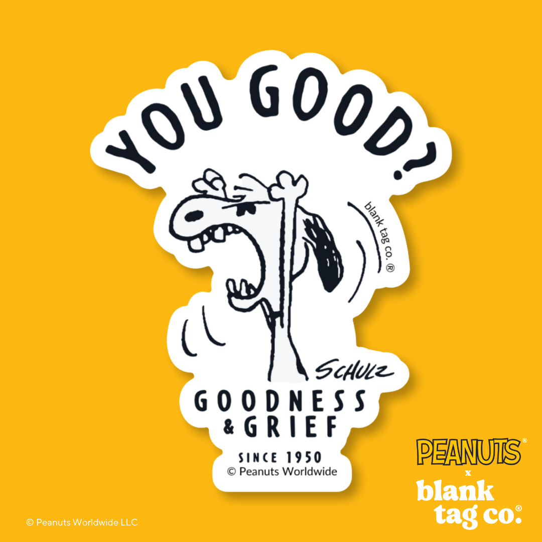 Peanuts® Waterproof Sticker - You Good? Snoopy
