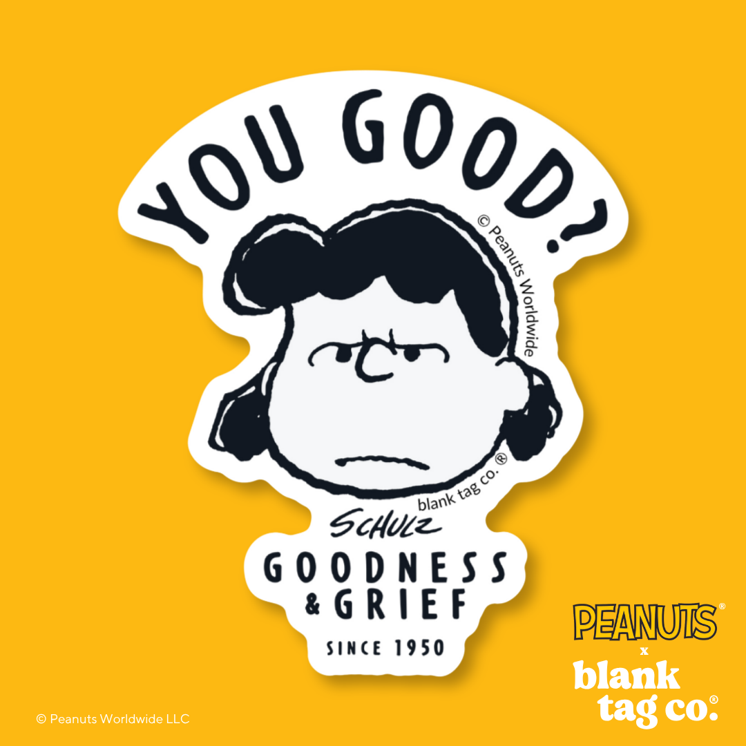 Peanuts® Waterproof Sticker - You Good? Lucy