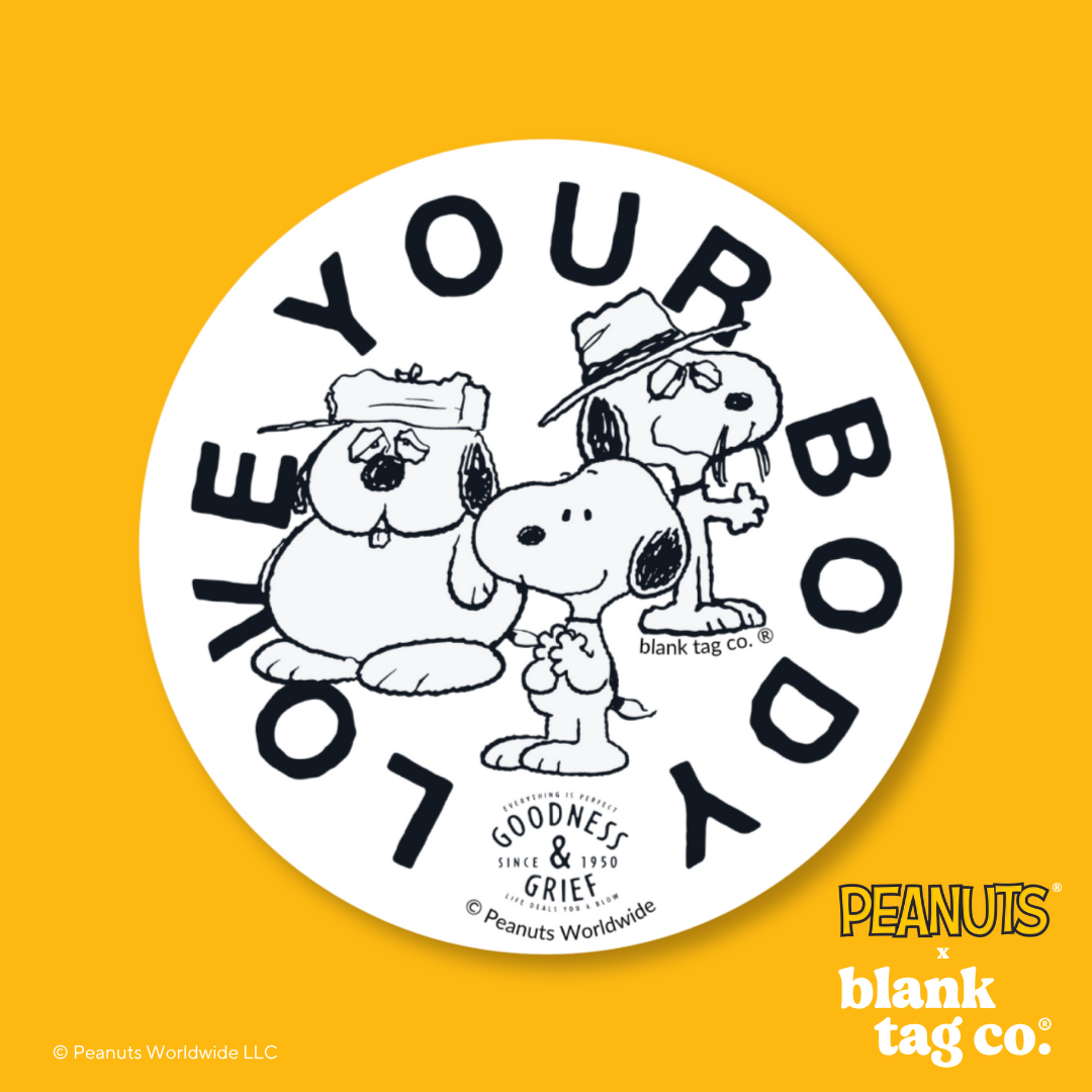 Peanuts® Waterproof Sticker - Love Your Body