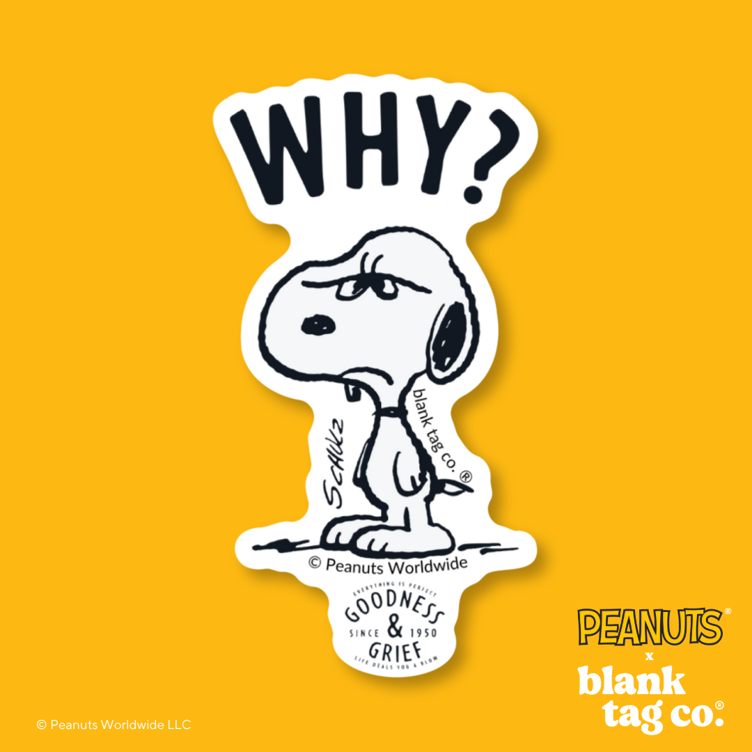 Peanuts® Waterproof Sticker - Why?