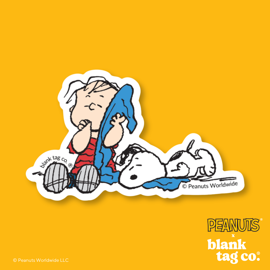 Peanuts® Waterproof Sticker - Linus and Snoopy