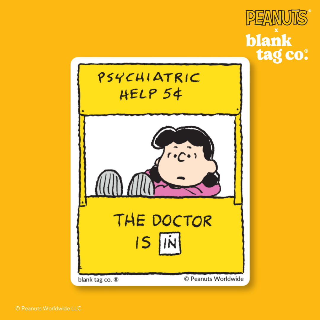 Peanuts® Waterproof Sticker - Doctor Is In