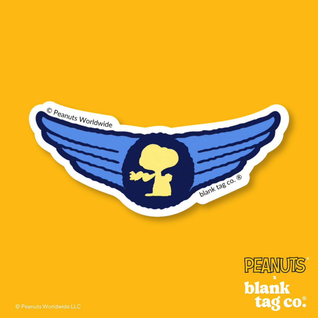 Peanuts® Waterproof Sticker - Flying Ace Silhoutte Badge