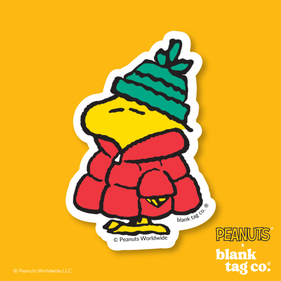 Peanuts® Waterproof Sticker - Woodstock With A Puffy Jacket