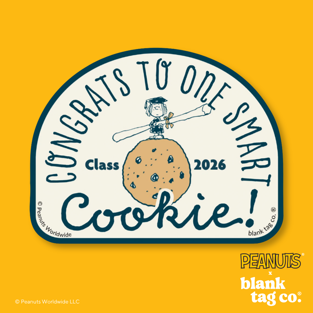 Peanuts® Waterproof Sticker - Congrats To One Smart Cookie (Peppermint Patty)
