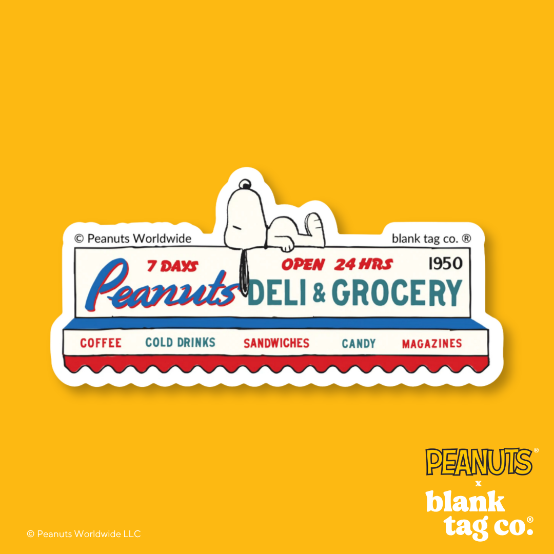 Peanuts® Waterproof Sticker - Peanut's Deli & Grocery Billboard