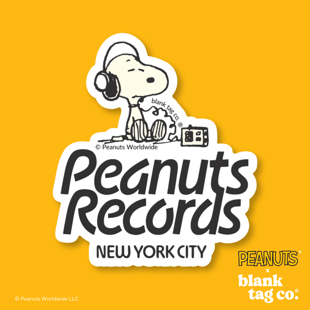 Peanuts® Waterproof Sticker - Peanuts Records