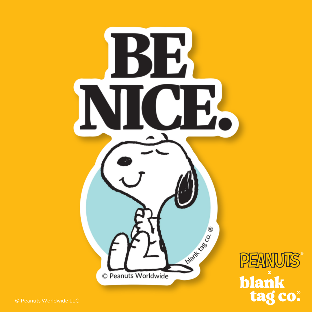 Peanuts® Waterproof Sticker - Be Nice