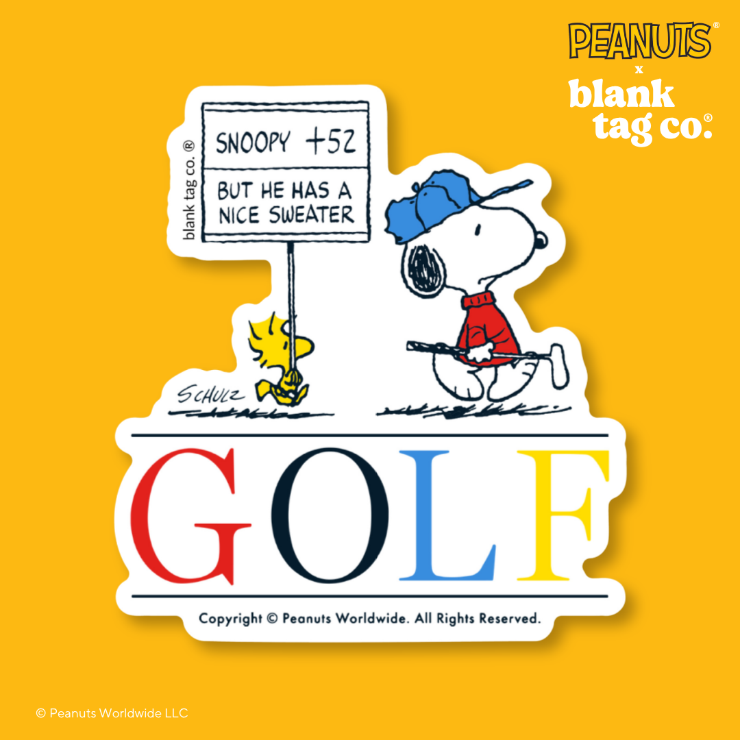 Peanuts® Waterproof Sticker - Peanuts Golf