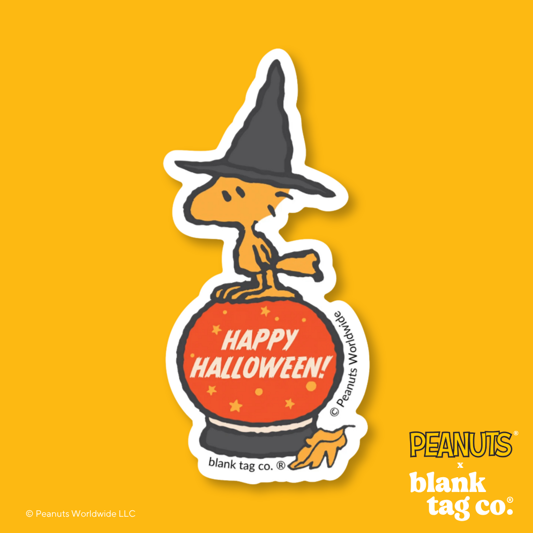 Peanuts® Waterproof Sticker - Happy Halloween (Woodstock)