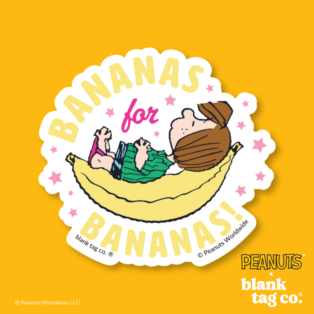 Peanuts® Waterproof Sticker - Bananas for Bananas