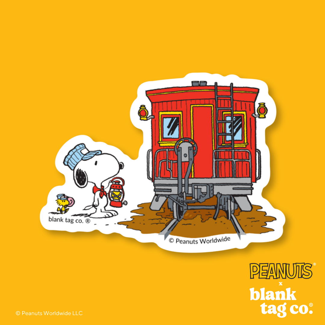 Peanuts® Waterproof Sticker - Train Conductor Snoopy