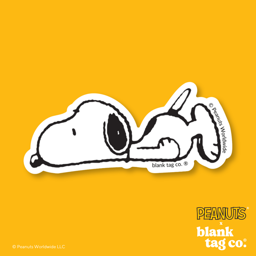 Peanuts® Waterproof Sticker - Snoopy Lying Down