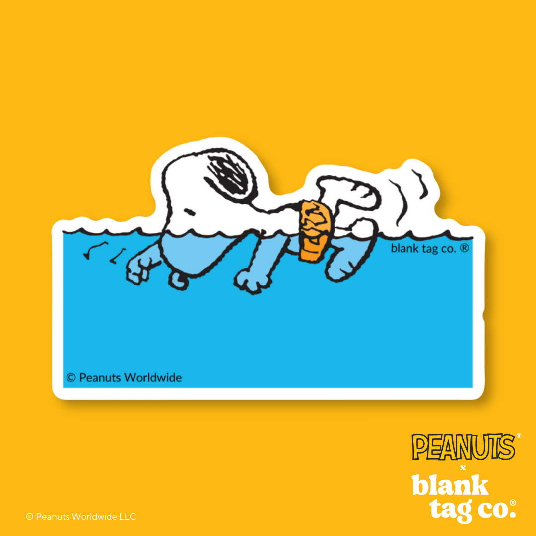 Peanuts® Waterproof Sticker - Swimming Snoopy