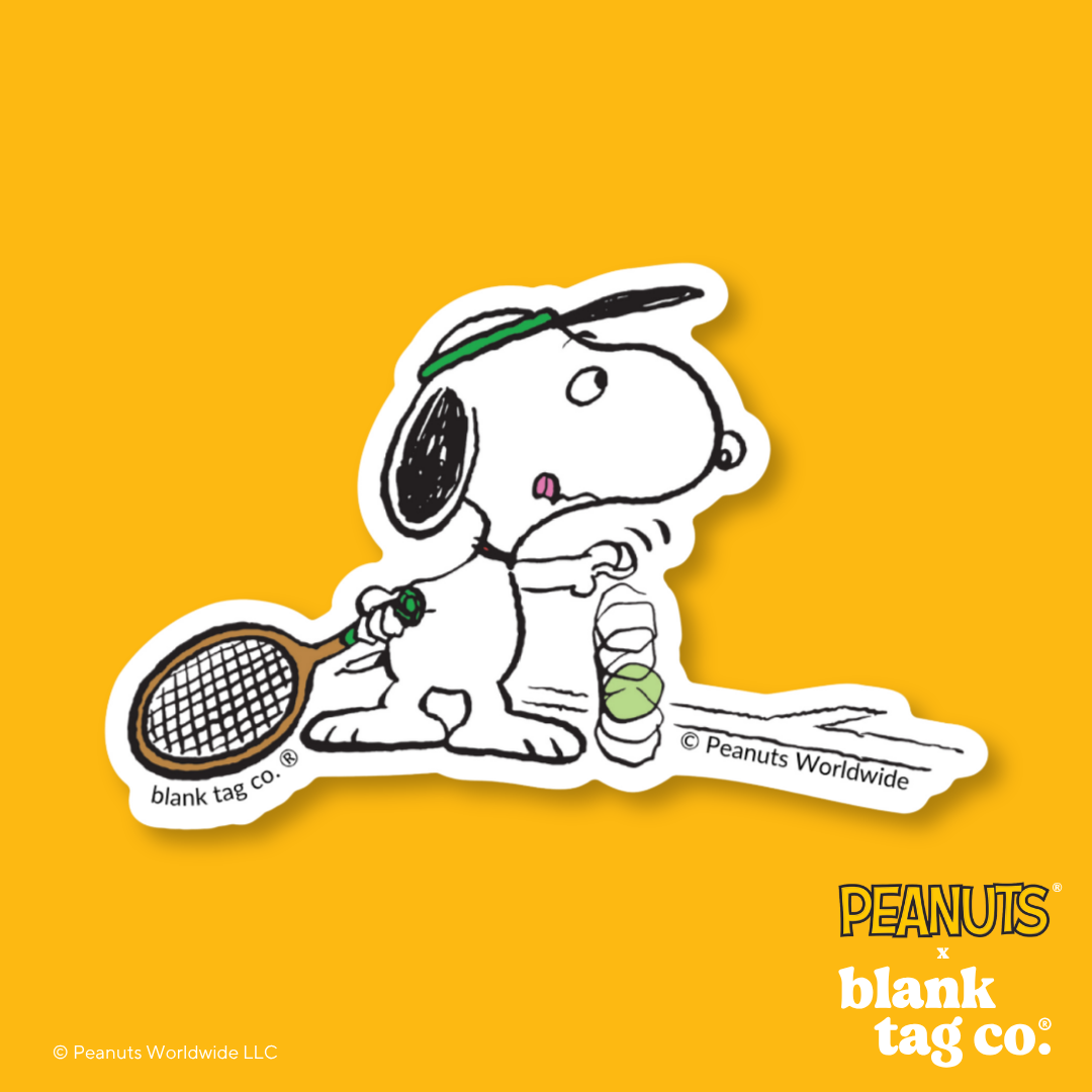 Peanuts® Waterproof Sticker - Snoopy Bouncing A Tennis Ball