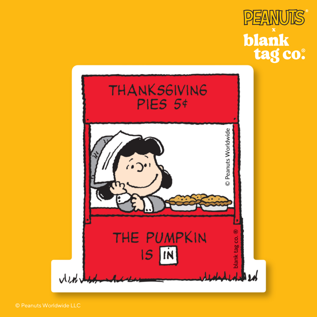 Peanuts® Waterproof Sticker - Thanksgiving Pies