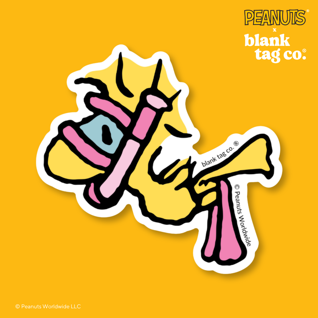 Peanuts® Waterproof Sticker - Snorkeling Woodstock