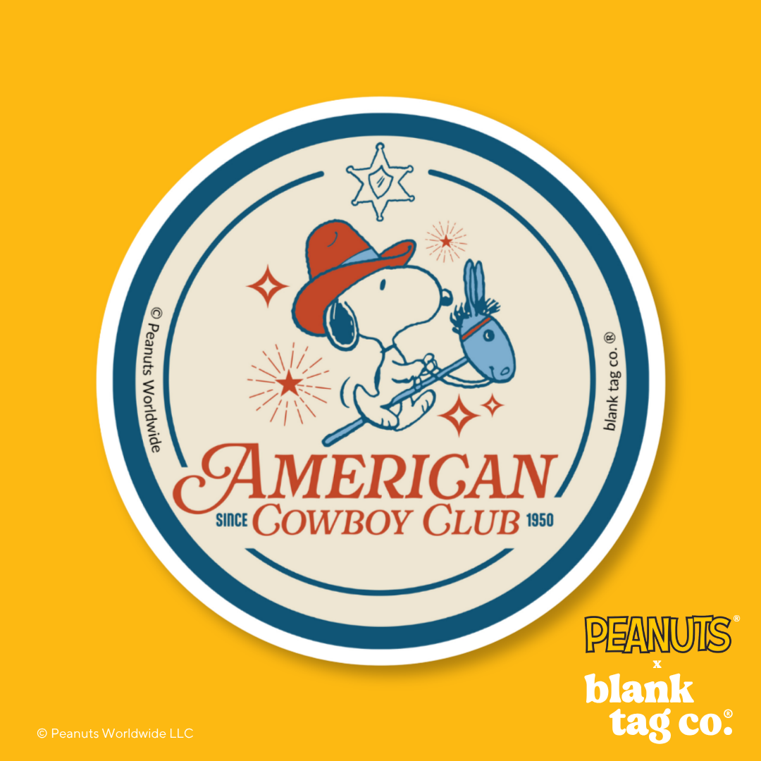 Peanuts® Waterproof Sticker - American Cowboy Club