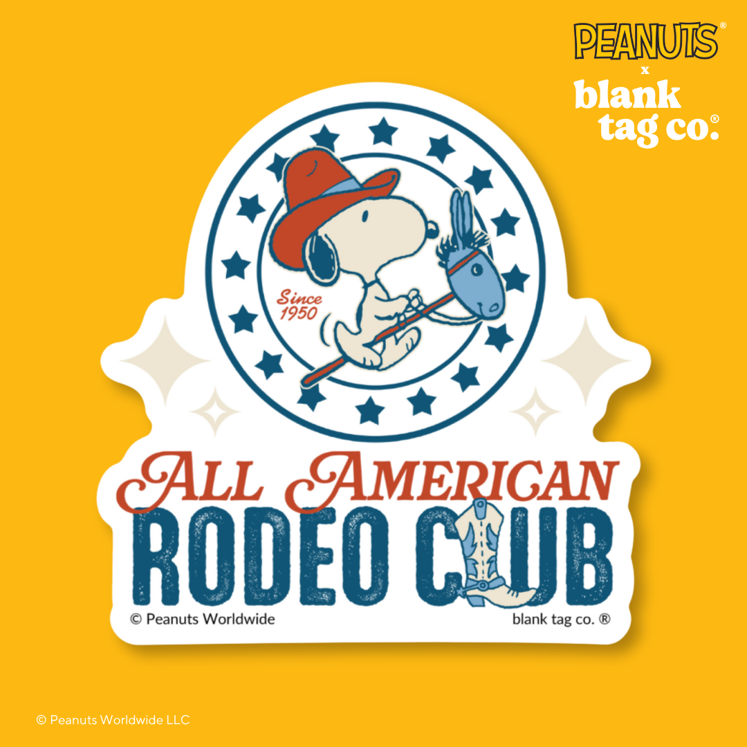 Peanuts® Waterproof Sticker - All American Rodeo Club