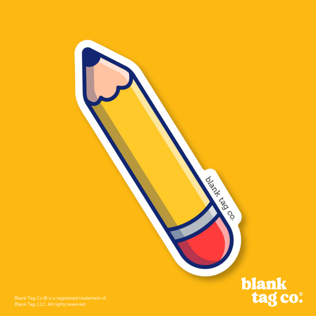 Blank Tag Co.® Waterproof Sticker - Pencil