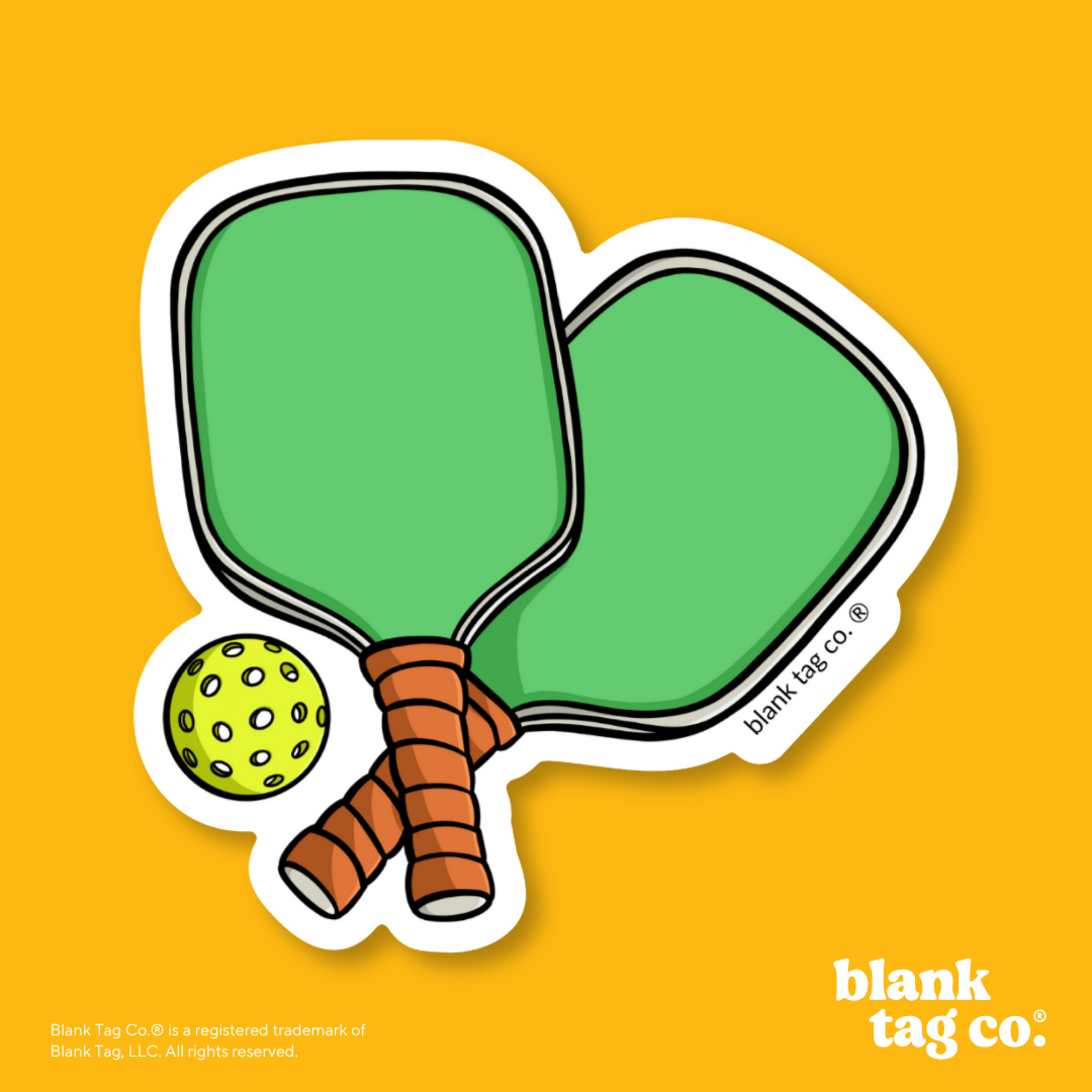 Blank Tag Co.® Waterproof Sticker - Pickleball