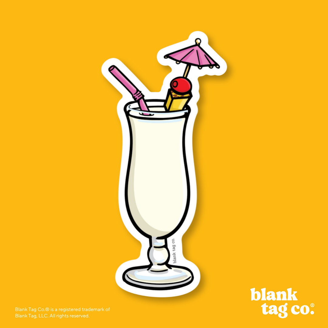 Blank Tag Co.® Waterproof Sticker - Pina Colada