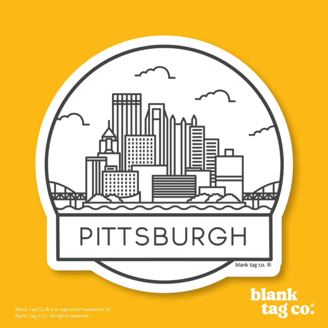 Blank Tag Co.® Waterproof Sticker - Pittsburgh Cityscape