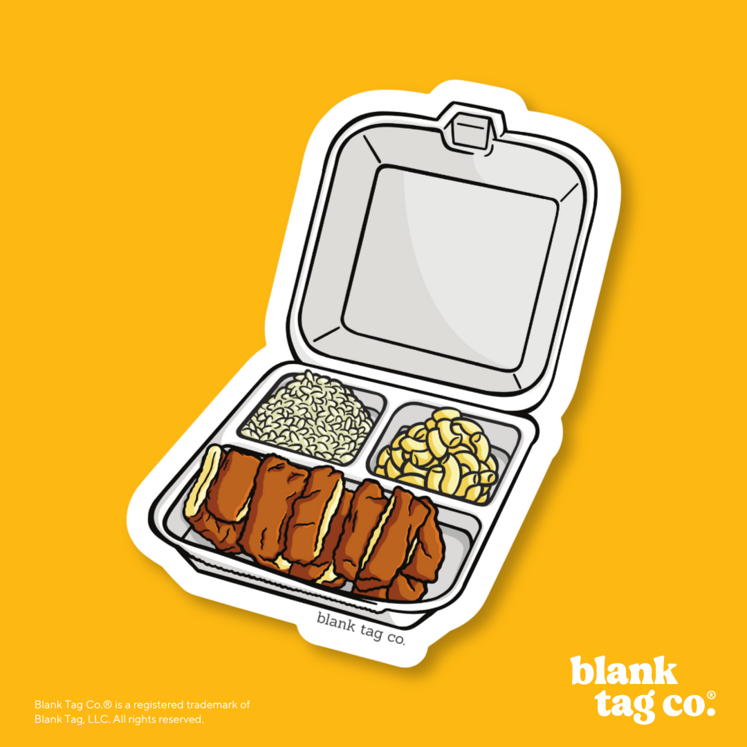 Blank Tag Co.® Waterproof Sticker - Plate Lunch