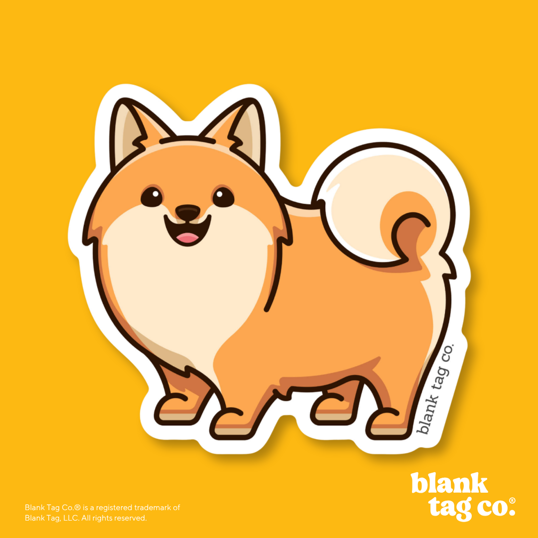 Blank Tag Co.® Waterproof Sticker - Pomeranian