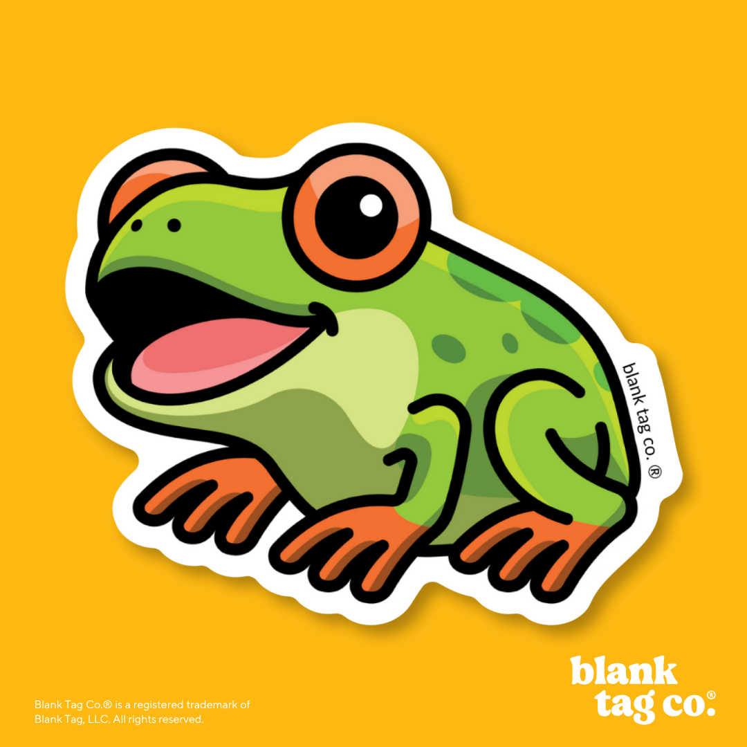 Blank Tag Co.® Waterproof Sticker - Red-Eyed Tree Frog