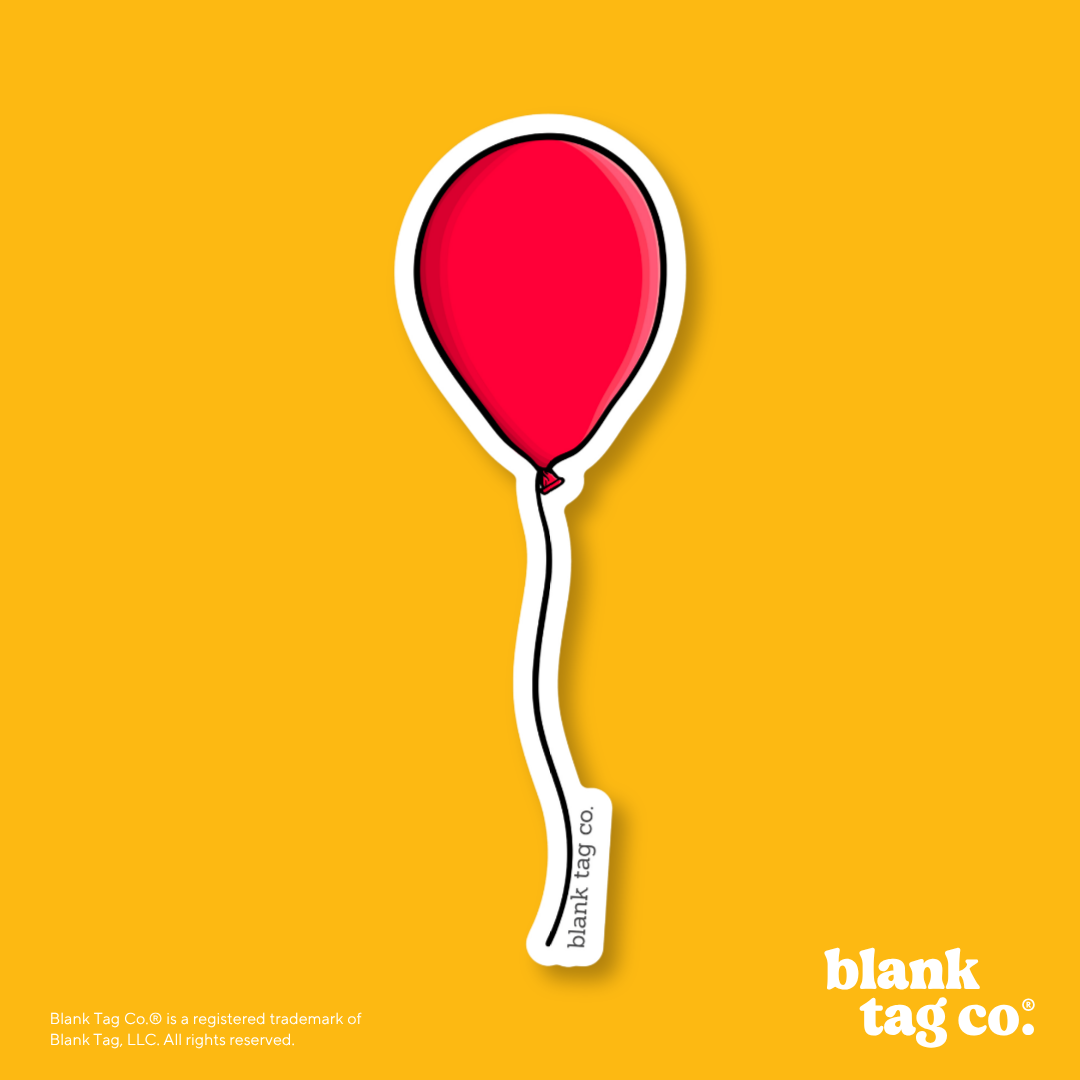 Blank Tag Co.® Waterproof Sticker - Red Balloon